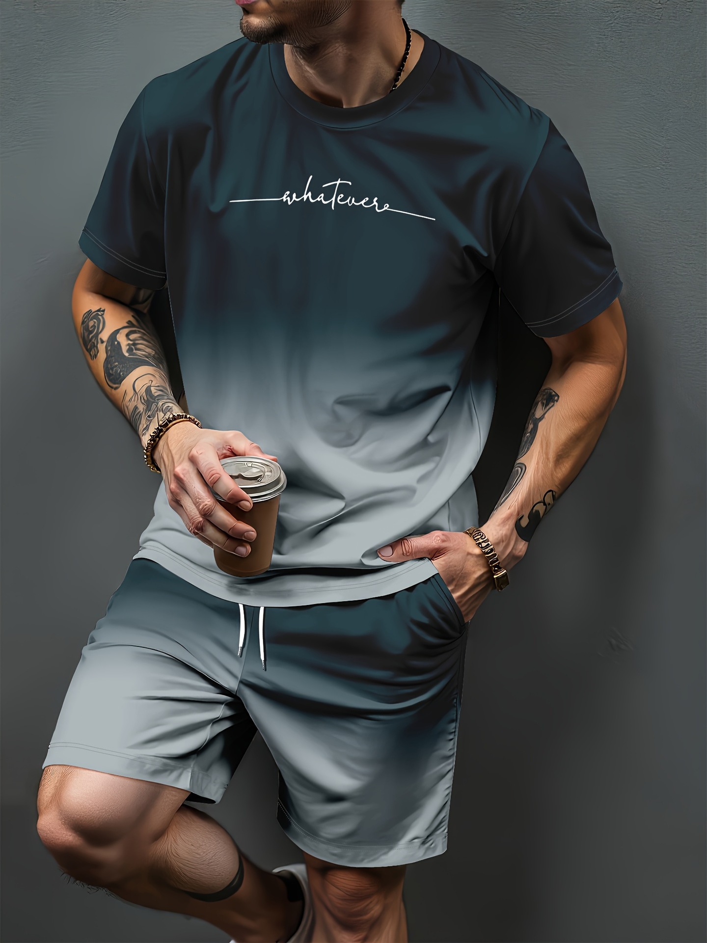 Women And Men Fashion - Conjuntos de Roupas Esportivas com Estampa
