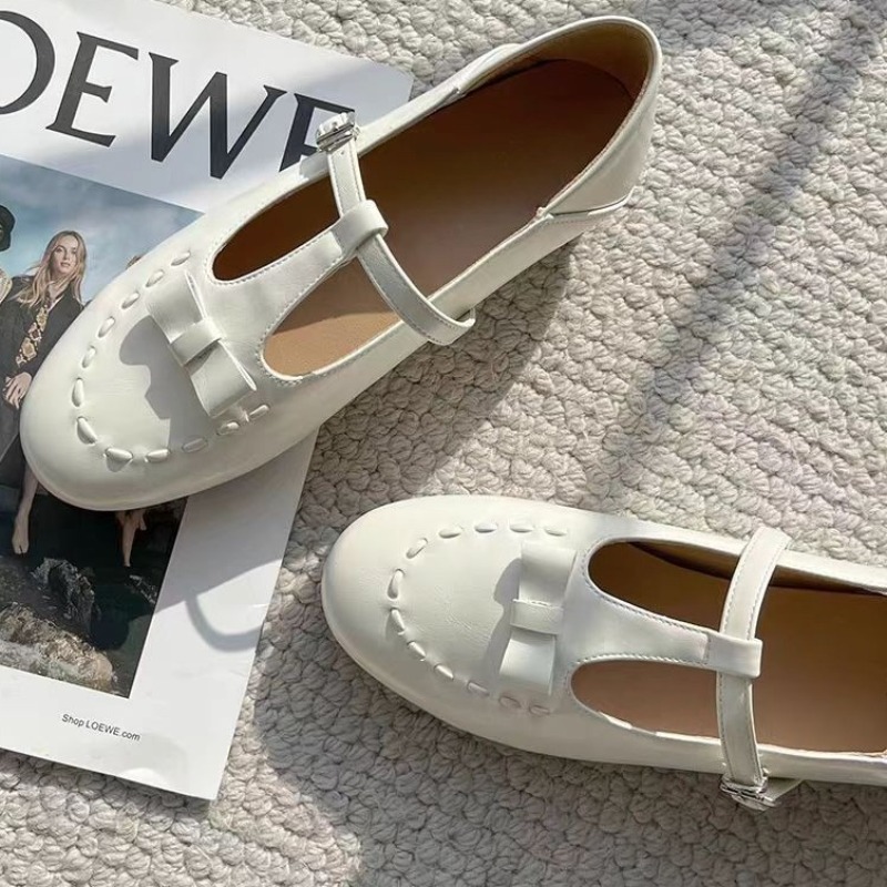 Women'S Fashion Spring 2025 - Novo francês roped mary jane sapatos