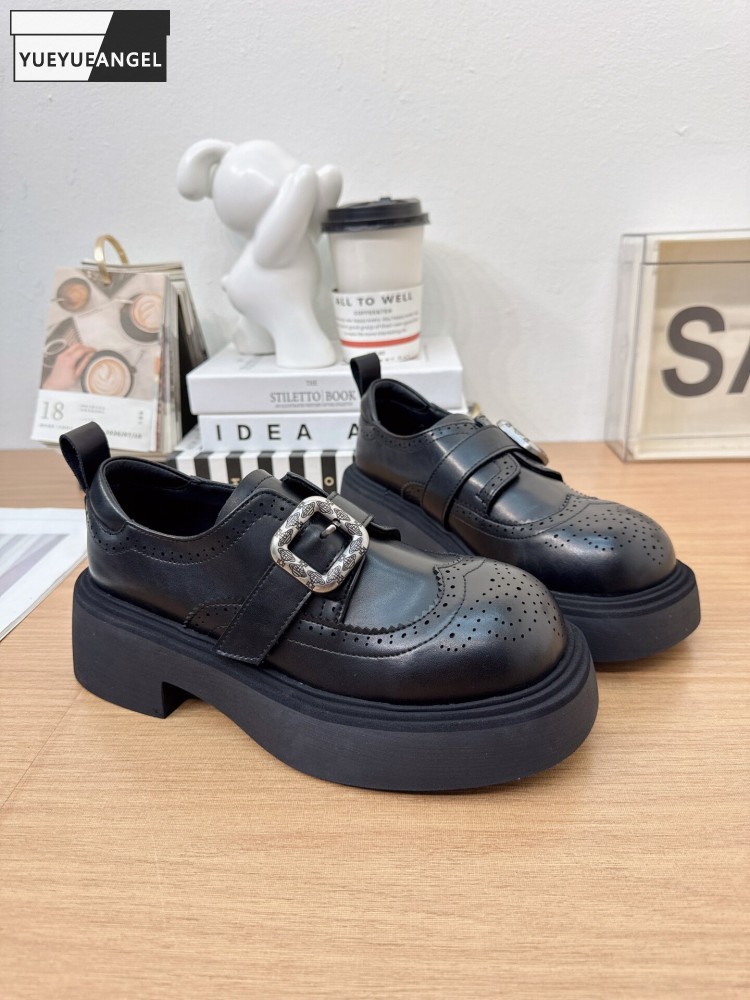 Sale Fashion Women - Sapatos Femininos Casuais de Couro Genuíno
