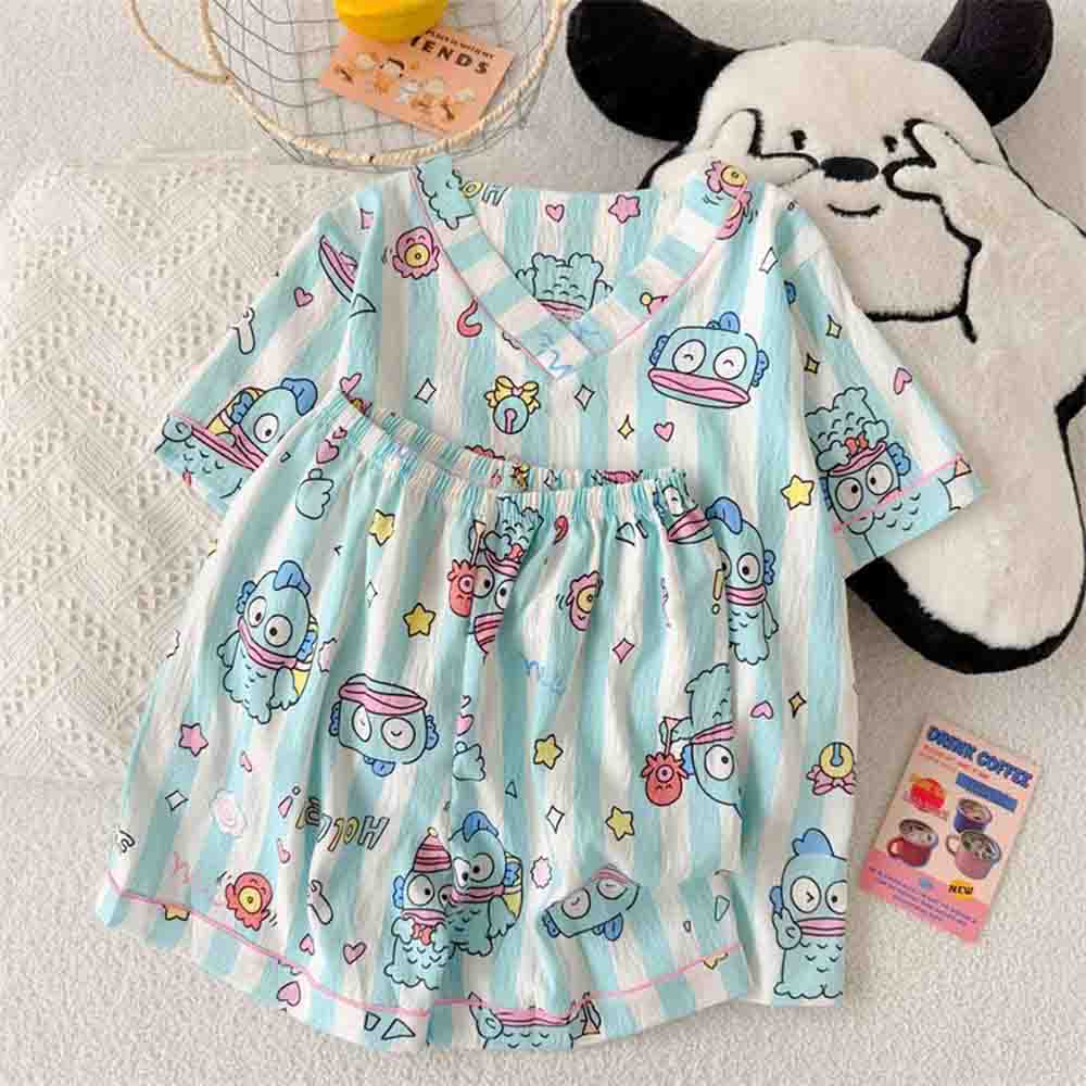Women Fashion Necklace - Conjunto de Pijama Feminino Sanrio Hangyodon