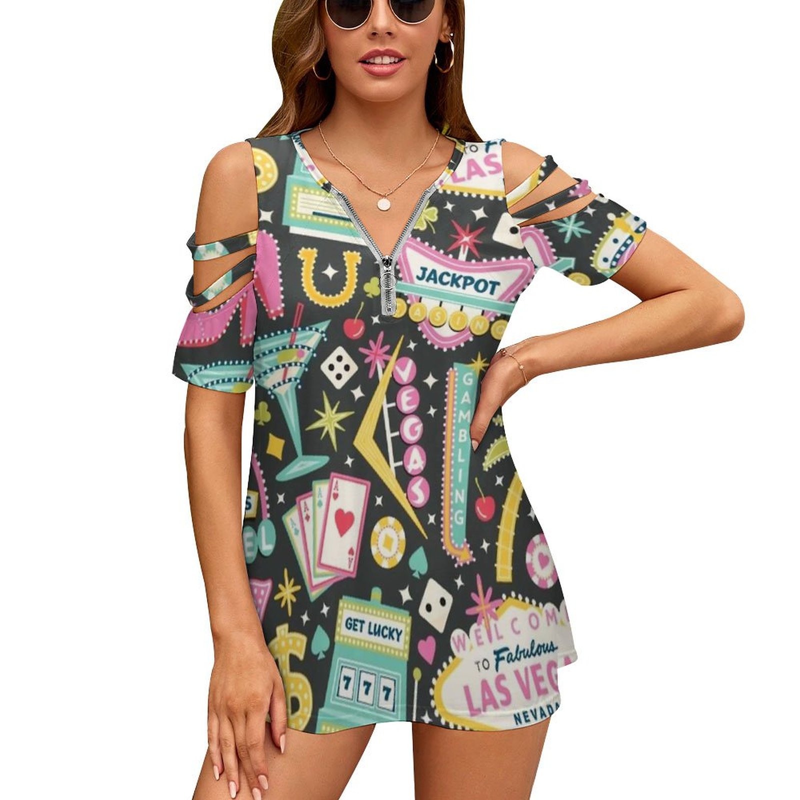 Women Fashion Vector - Viva las vegas camiseta feminina verão