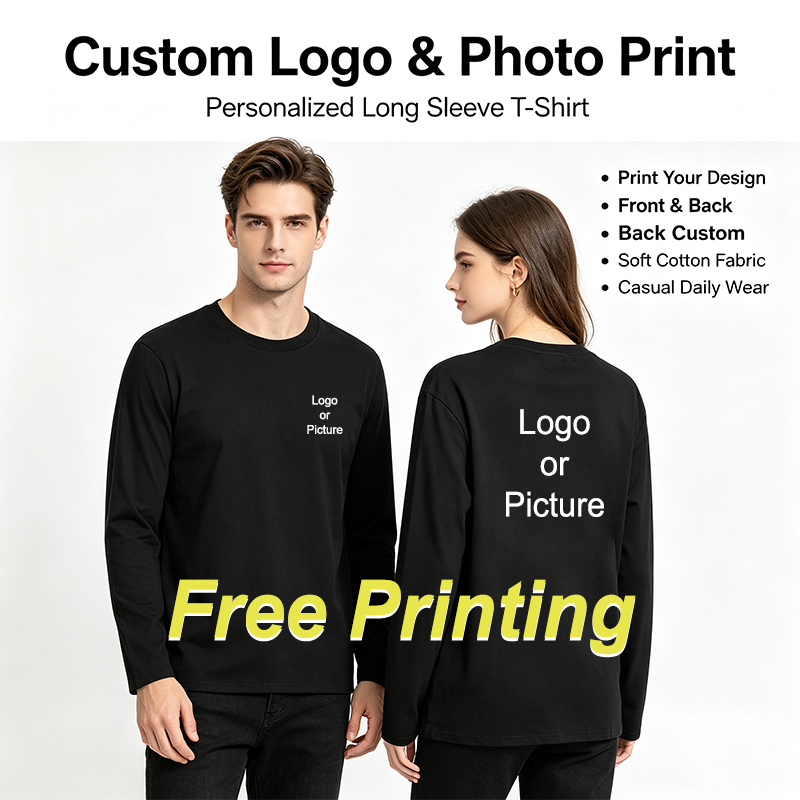 Women And Men Fashion - Camisetas de Algodão Personalizadas de Manga