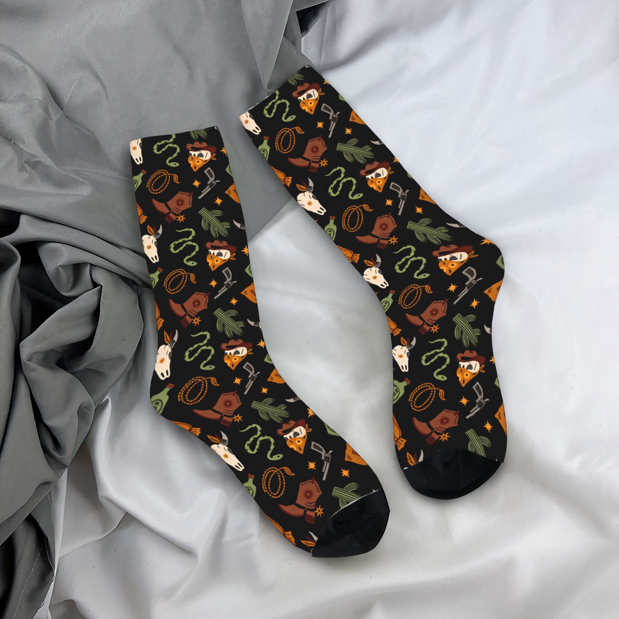 Women'S Fashion Wild West - Meias Wild West Vintage LinePrint (1)