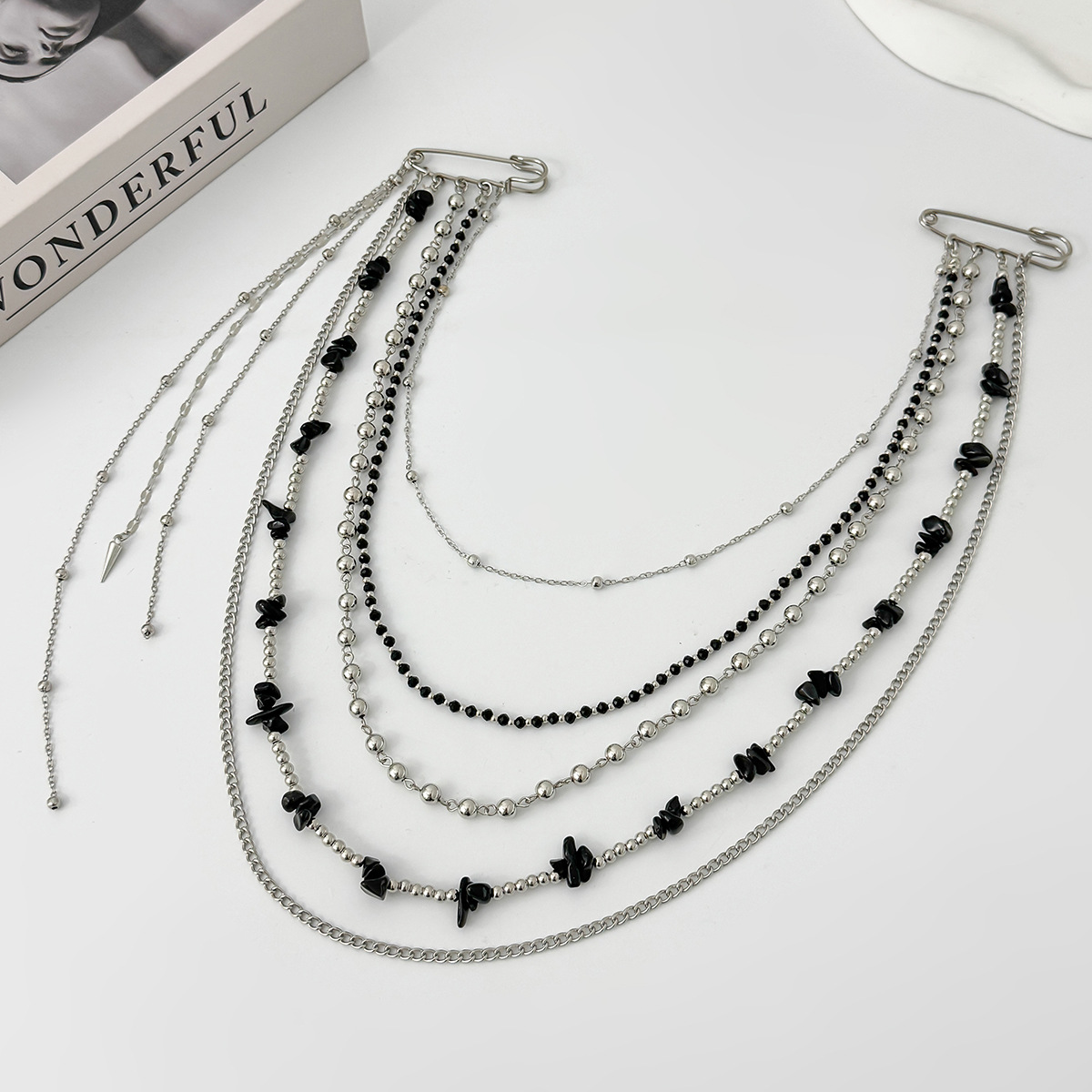 Broche Longo de Cristal Estilo - Women'S Fashion Layering avaliação e preço