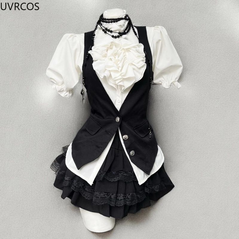 Y2k estética lolita estilo doc - Puff Sleeve Blouse avaliação e preço