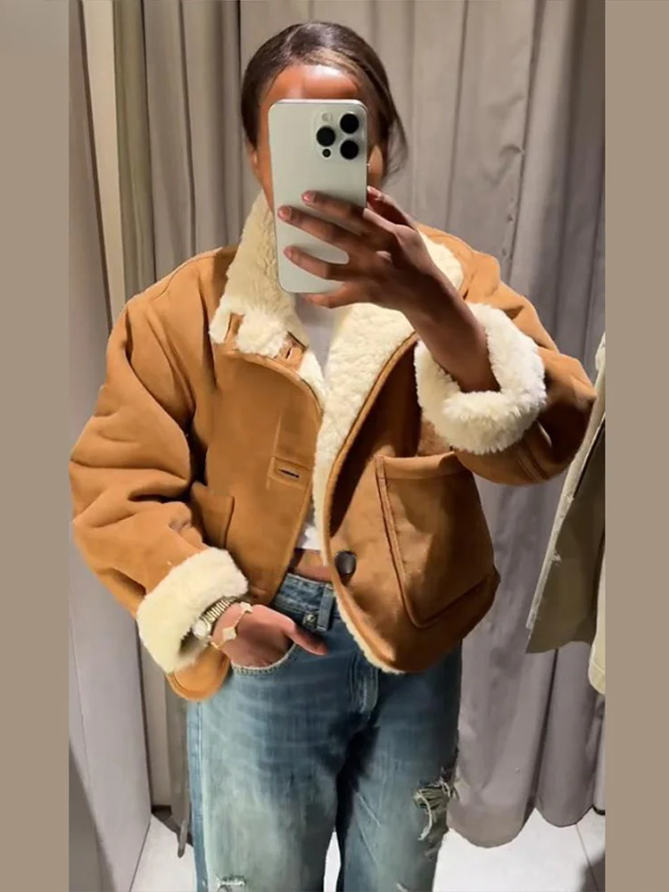 Moda dupla face sólida jaqueta - Women'S Fashion Utility Jacket avaliação e preço