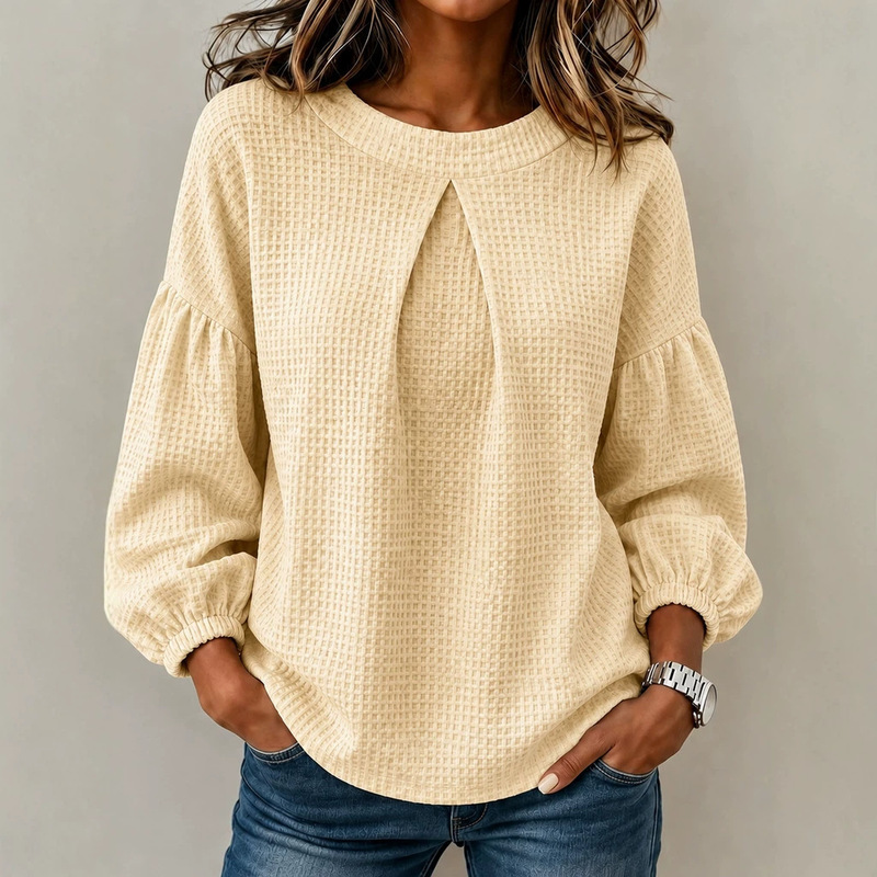Blusas Femininas Casuais de Ma - Puff Sleeve Blouse avaliação e preço