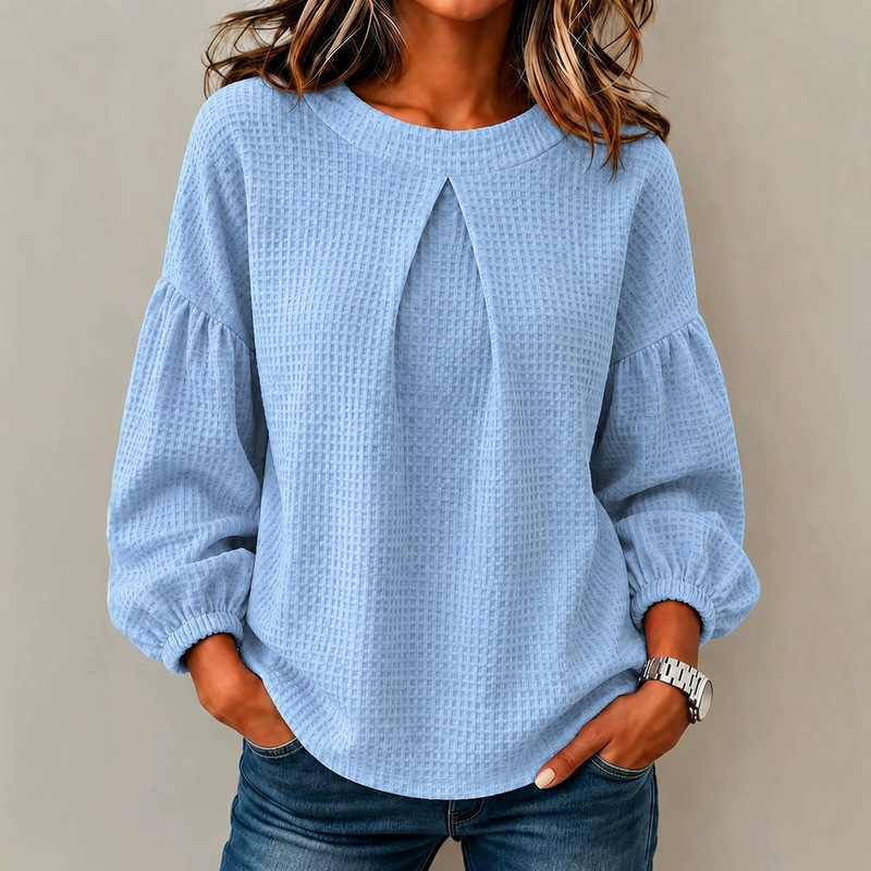 Blusas Femininas Casuais de Ma - Puff Sleeve Blouse avaliação e preço