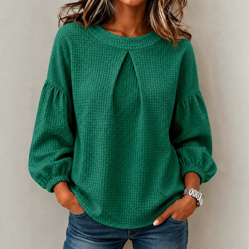 Blusas Femininas Casuais de Ma - Puff Sleeve Blouse avaliação e preço