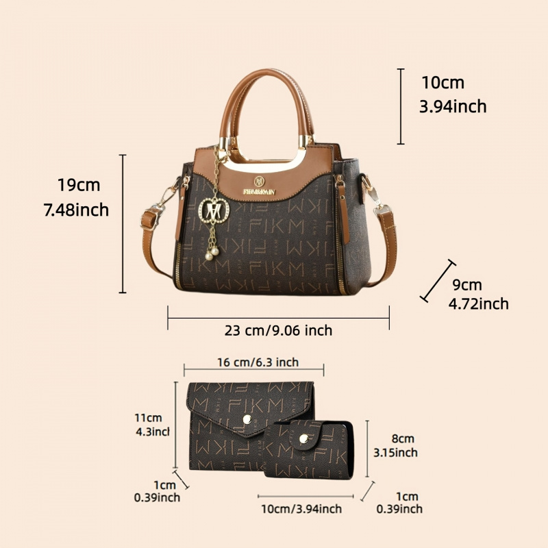 Conjunto de 3 peças de bolsas  - Women Fashion Handbags avaliação e preço