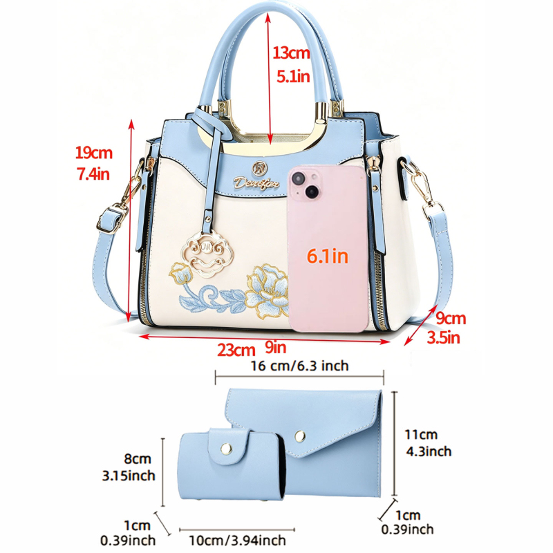 Conjunto de 3 peças de bolsas  - Women Fashion Handbags avaliação e preço