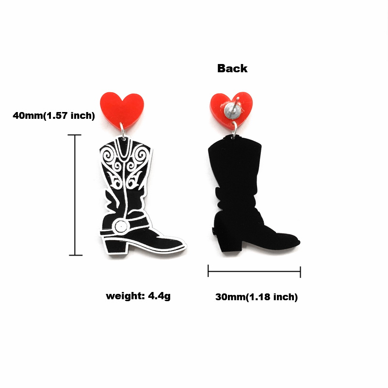 Botas pretas de cowboy com pad - Women'S Fashion Wild West avaliação e preço