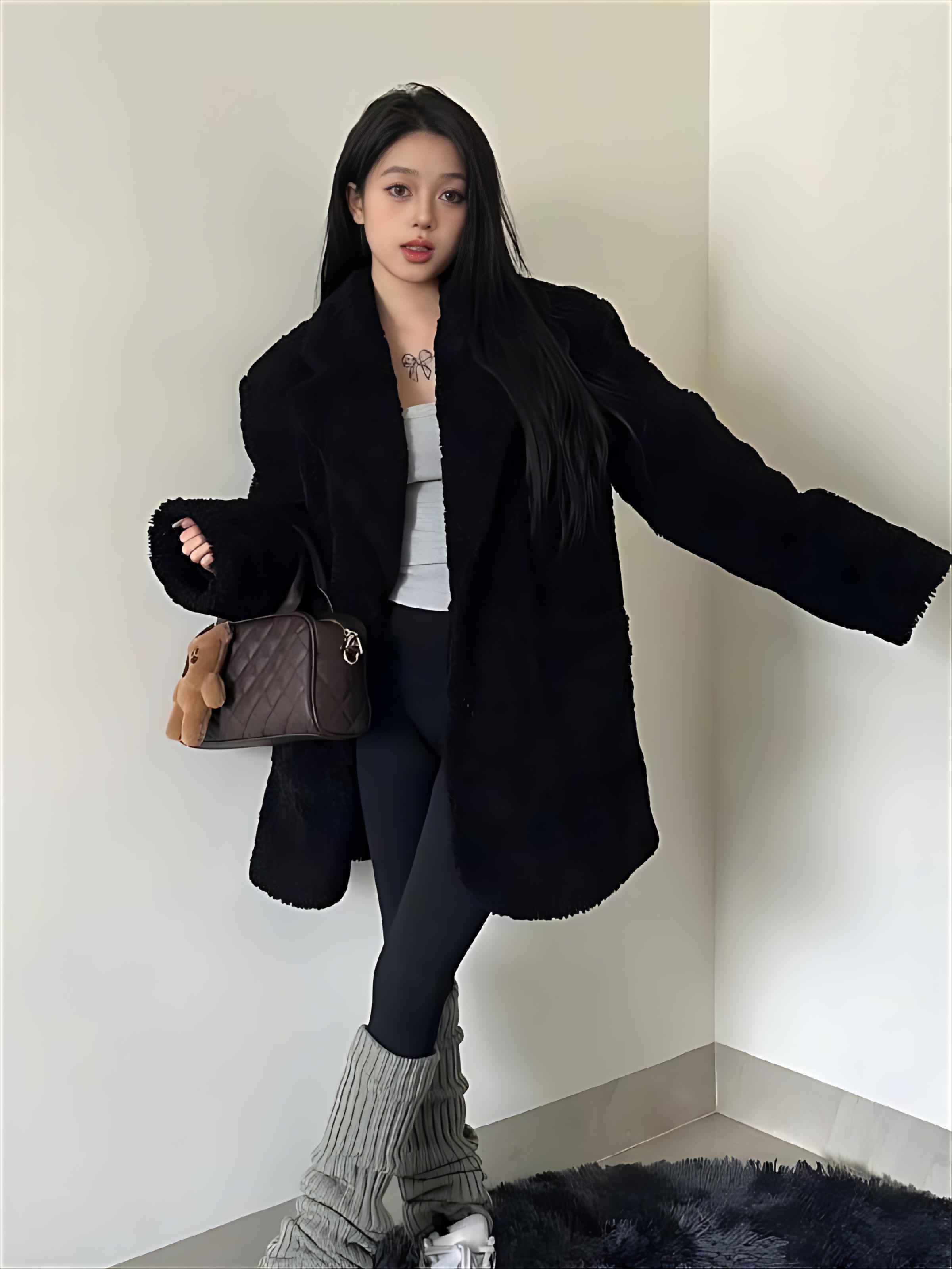 Jaqueta de lã de cordeiro prim - Women'S Fashion Utility Jacket avaliação e preço
