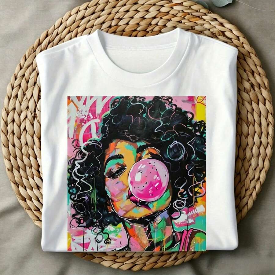 Camiseta Gráfica Casual Femini - Women'S Fashion Trends 2026 Spring Summer avaliação e preço