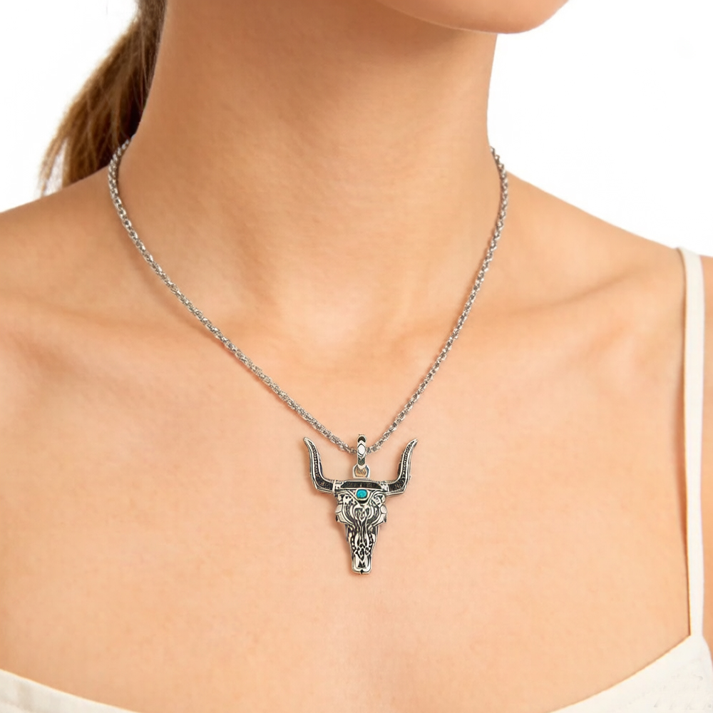 Pingente cabeça de touro verão - Women'S Fashion Wild West avaliação e preço