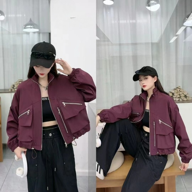 2025 primavera outono moda cor - Women'S Fashion Utility Jacket avaliação e preço