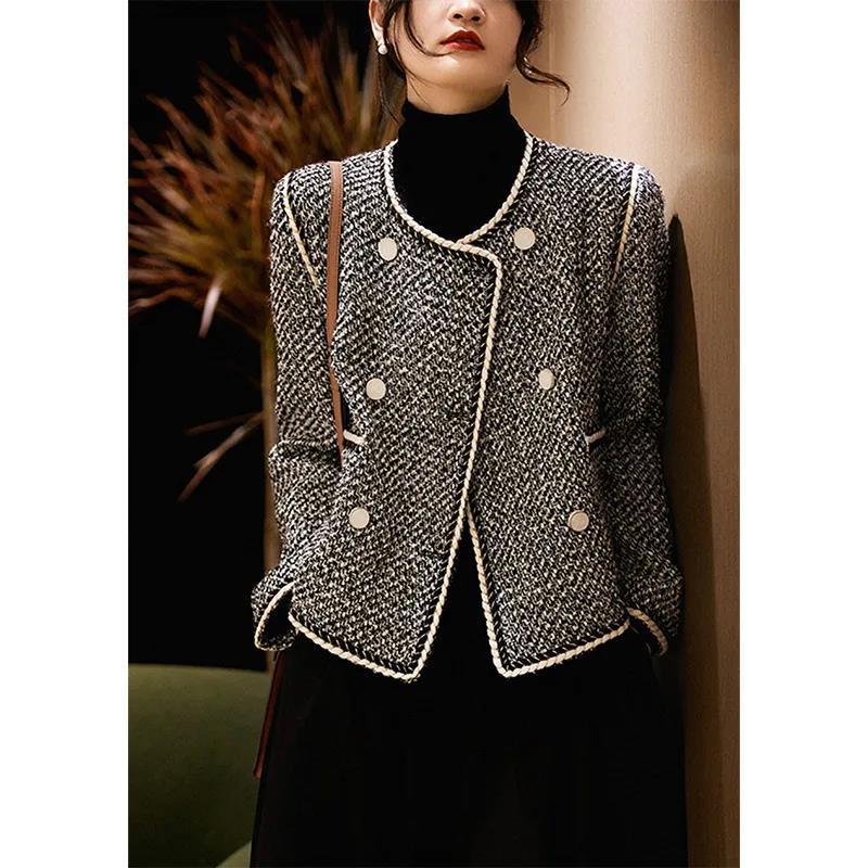Jaquetas de Tweed Femininas Br - Women'S Fashion Utility Jacket avaliação e preço