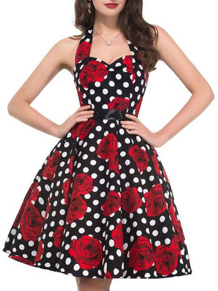 Vestido de bolinhas vintage, t - Women'S Fashion From The 60S avaliação e preço