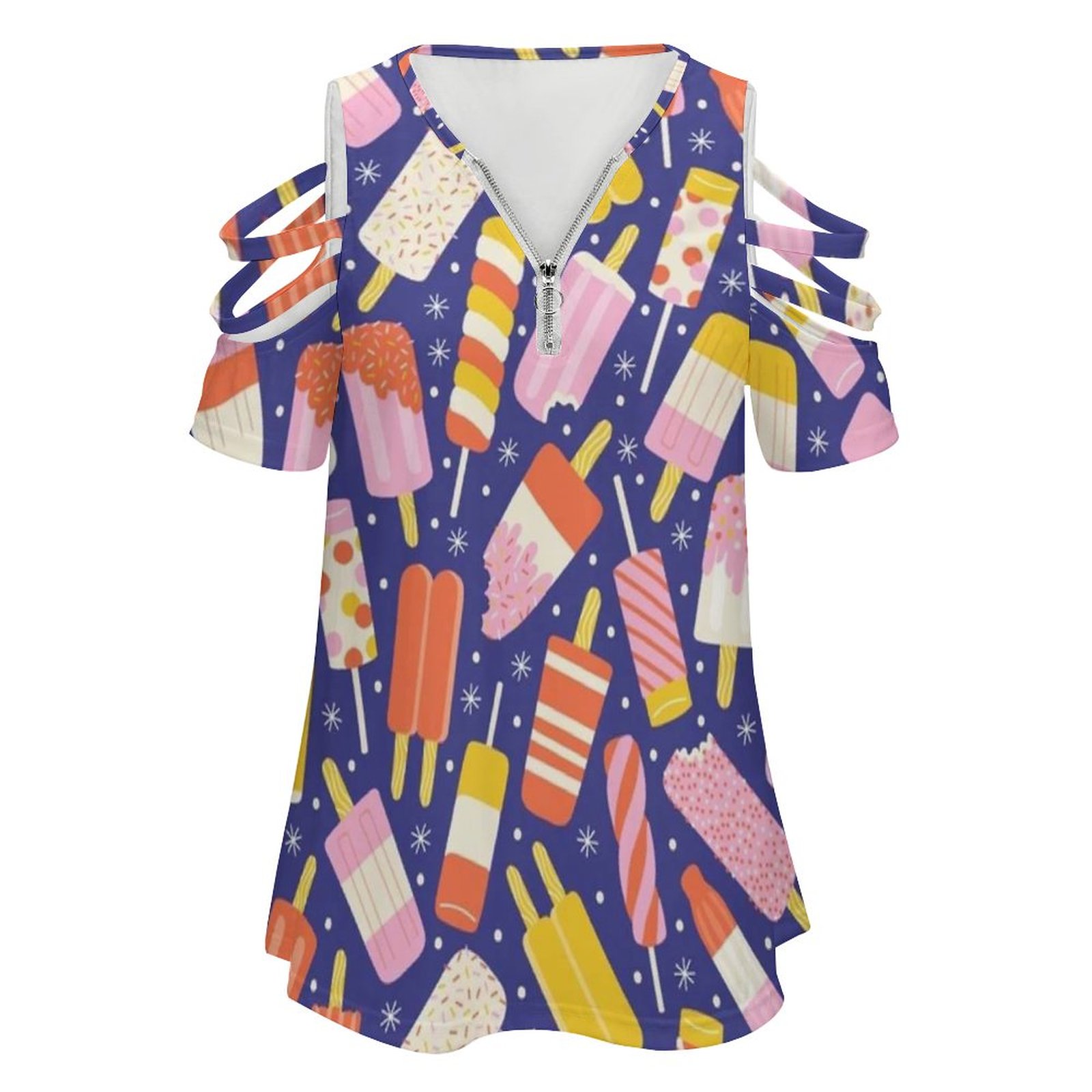 Popsicles nova moda zip fora d - Women Fashion Vector avaliação e preço