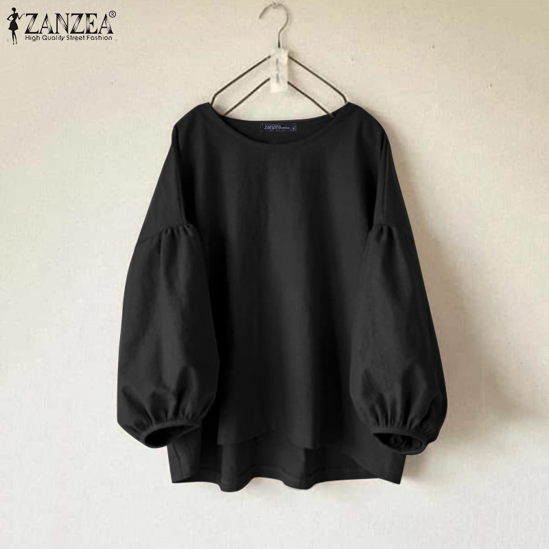ZANZEA Blusas casuais feminina - Puff Sleeve Blouse avaliação e preço