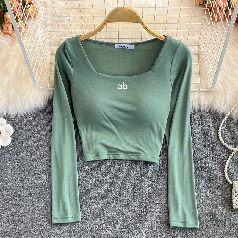 Camiseta feminina de manga com - Women'S Fashion Layering avaliação e preço