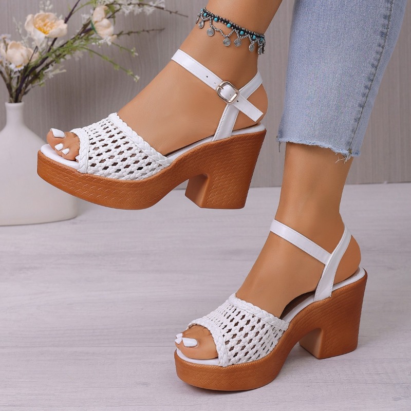 Sandálias de salto alto trança - Women'S Fashion Spring 2025 avaliação e preço